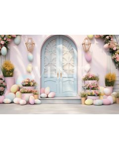 Photography Background in Fabric Easter 2024 House Facade / Backdrop 5408