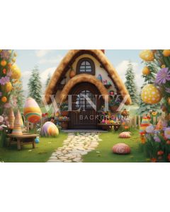 Photography Background in Fabric Easter 2024 House / Backdrop 5410