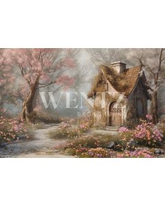 Photography Background in Fabric Easter 2024 House / Backdrop 5654