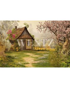 Photography Background in Fabric Easter 2024 House / Backdrop 5667