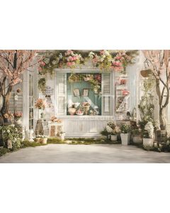 Photography Background in Fabric Easter House / Backdrop 5694