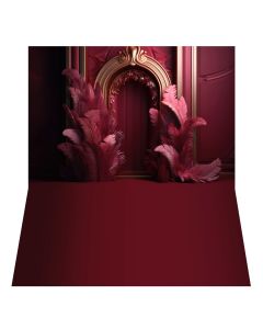 Photography Background in Fabric Cake Smash Marsala and Gold / Backdrop 3196