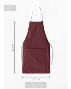 Kit 4 Christmas Family Aprons with Pocket Wine Solid / AW03