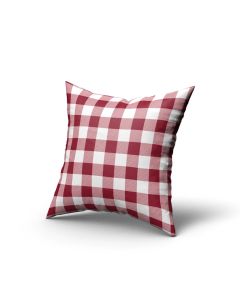 Pillow Case Plaid Red and White - 45 x 45 / WA37