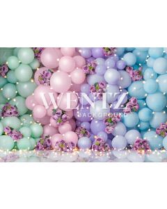 Photography Background in Fabric Scenarios Colorful Balloon / Backdrop 2404