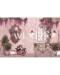 Photography Background in Fabric Room with Mirror / Backdrop CW135