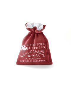 Red Decorative Christmas Bag With String / WS06