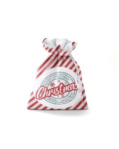 Striped Decorative Christmas Bag With String / WS07