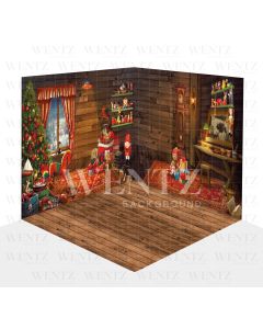 Photography Background in Fabric Christmas Scenario 3D / WTZ105