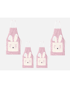 Kit 4 Family Aprons Easter Pink with Pocket / AW25