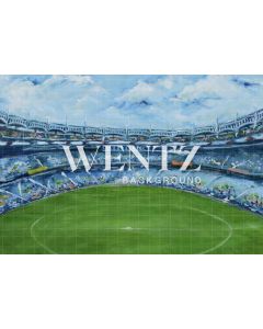 Photography Background in Fabric Hand Painted Soccer Field / Backdrop CW003