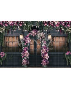 Photography Background in Fabric Flower Store / Backdrop CW133