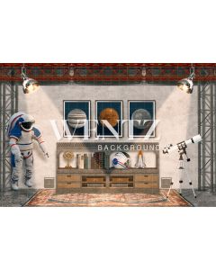 Photography Background in Fabric Father's Day Astronaut Room / Backdrop CW148