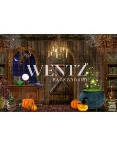 Photography Background in Fabric Halloween Witch's Room / Backdrop CW157
