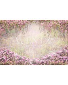 Photography Background in Fabric Pink Flowers / Backdrop CW172