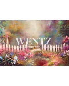 Photography Background in Fabric Fine Art Scenery Grove with Flowers / Backdrop CW43