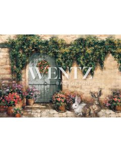 Photography Background in Fabric Easter Village Whit Door / Backdrop CW53