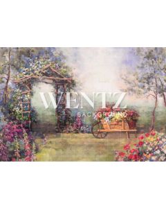 Photography Background in Fabric Easter Enchanted Garden / Backdrop CW93