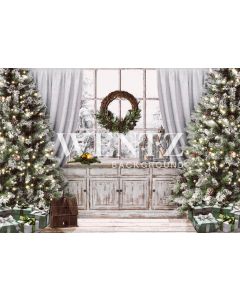Photography Background in Fabric Christmas Room / Backdrop 2304