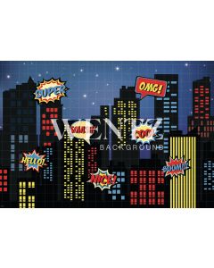 Photography Background in Fabric Superhero City / Backdrop 2279