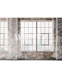 Photography Background in Fabric Brick Wall with Windows / Backdrop 2272