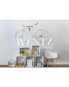 Photography Background in Fabric Room with Bicycle / Backdrop 2265
