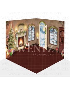 Photography Background in Fabric Christmas Scenario 3D / WTZ109