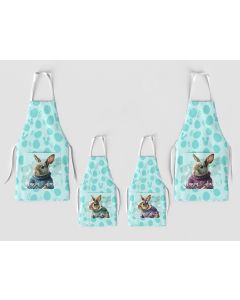 Kit 4 Family Aprons Easter Green with Pocket / AW26