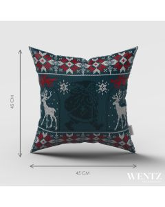 Pillow Case Snowflakes Santa Claus and Reindeer - 50 x 50 / WA87