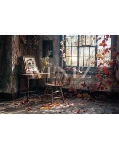 Photography Background in Fabric Fall Room / Backdrop 5927