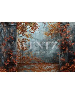 Photography Background in Fabric Autumn Garden 2024 / Backdrop 5948
