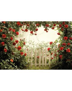 Photography Background in Fabric Valentine's Day Garden with Flowers 2024 / Backdrop 5991