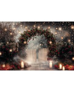 Photography Background in Fabric Valentine's Day Romantic Garden 2024 / Backdrop 6003