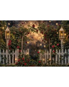 Photography Background in Fabric Valentine's Day Romantic Garden 2024 / Backdrop 6008