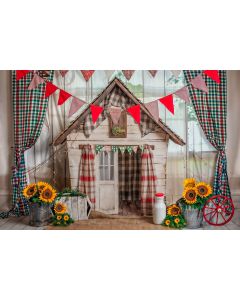 Photography Background in Fabric for Pets Photoshoot Country Party / Backdrop 6071