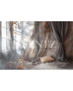 Photography Background in Fabric Mother's Day 2024 Scenery with Curtain / Backdrop 5793  