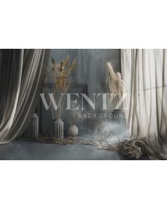 Photography Background in Fabric Mother's Day 2024 Scenery with Curtains / Backdrop 5808