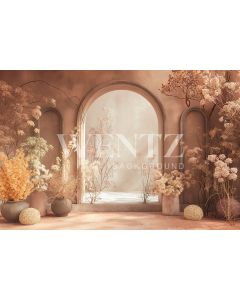 Photography Background in Fabric Mother's Day 2024 Arch with Flowers / Backdrop 5834
