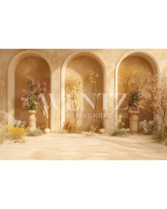 Photography Background in Fabric Mother's Day 2024 Arches with Flowers / Backdrop 5835