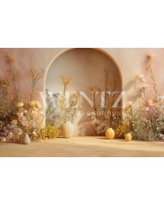 Photography Background in Fabric Mother's Day 2024 Arch with Flowers / Backdrop 5824