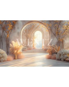 Photography Background in Fabric Mother's Day 2024 Arch with Flowers / Backdrop 5826