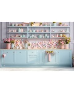 Photography Background in Fabric Easter 2024 Kitchen / Backdrop 5495