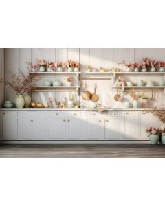Photography Background in Fabric Easter 2024 Kitchen / Backdrop 5498