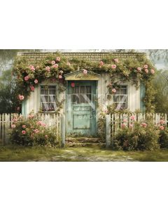 Photography Background in Fabric Easter House / Backdrop 5600