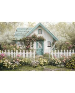 Photography Background in Fabric Easter House / Backdrop 5602