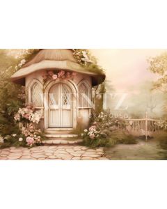 Photography Background in Fabric Easter House / Backdrop 5624