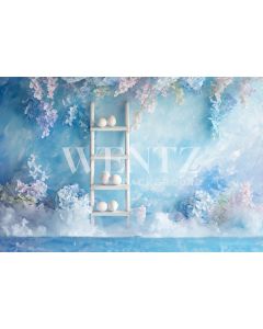 Photography Background in Fabric Blue Easter Set / Backdrop 5632 