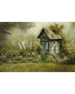 Photography Background in Fabric Easter House / Backdrop 5647