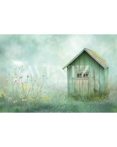 Photography Background in Fabric Easter House / Backdrop 5650