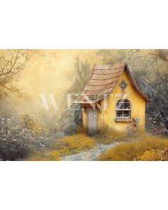 Photography Background in Fabric Easter House / Backdrop 5633